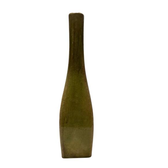 Beautiful Crackled Green Bud Vase - Picture 1 of 3